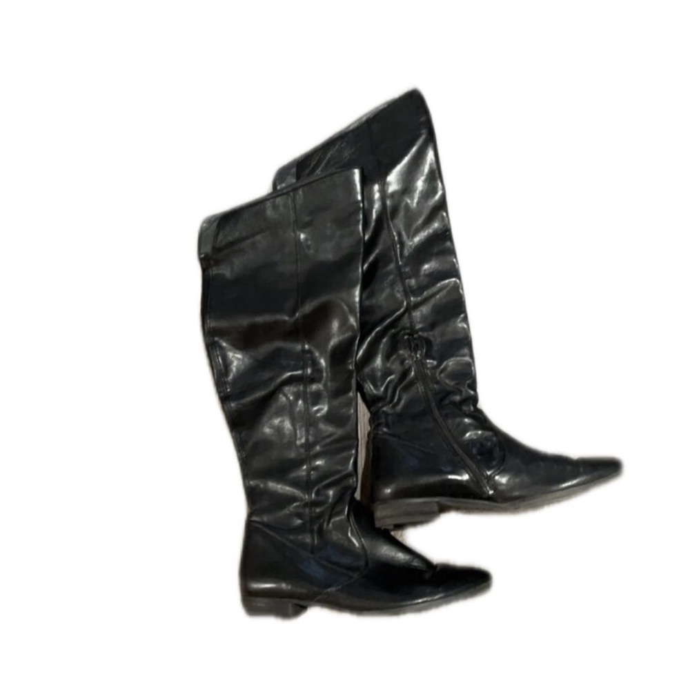 Paul Green Black Leather Boots Sz 6.5